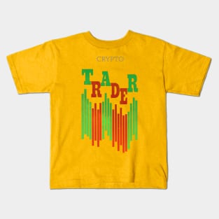 CRYPTO TRADER (CLEAN) / YELLOW Kids T-Shirt